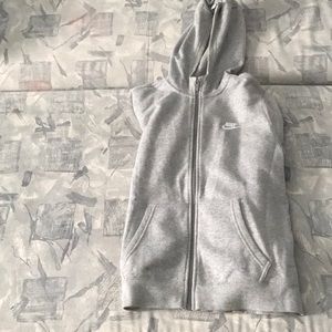 Nike gray zip up hoodie